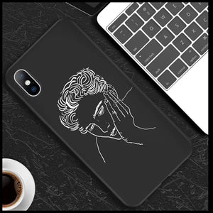 Black Case For iPhone With Same Design Art