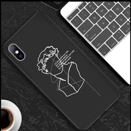 Black Case For iPhone With Same Design Art