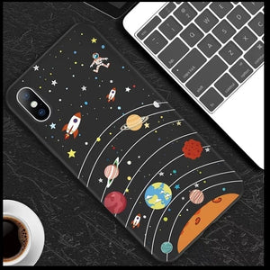 Black Case For iPhone With Same Design Art