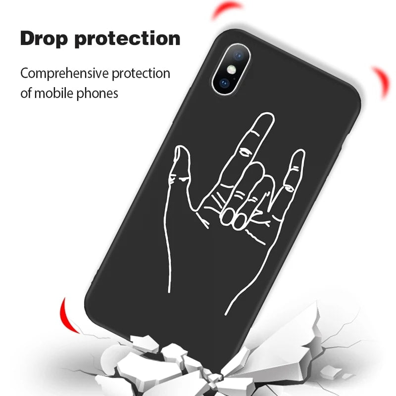 Black Case For iPhone With Same Design Art