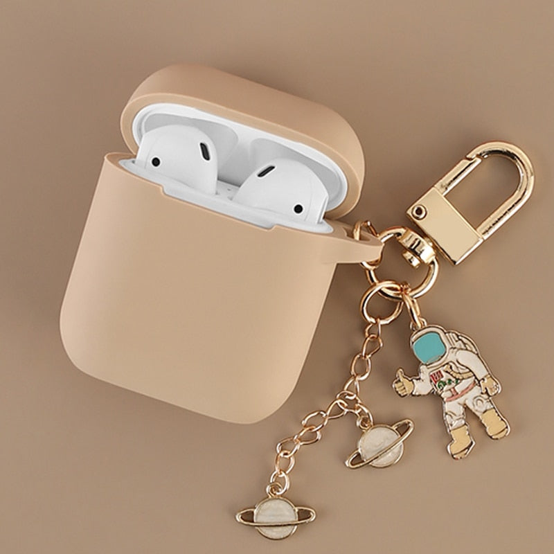 Cosmic Astronaut Spaceman Case for Apple Airpods 1 2  Accessories Case Protective Cover Bag Box Earphone Case Key ring