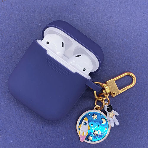 Cosmic Astronaut Spaceman Case for Apple Airpods 1 2  Accessories Case Protective Cover Bag Box Earphone Case Key ring