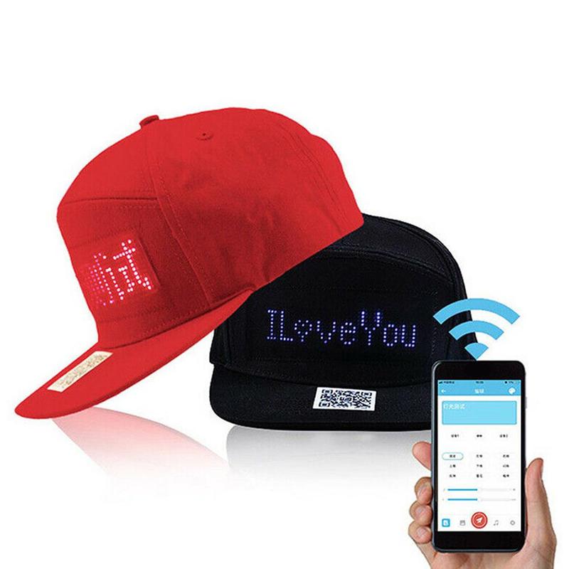 Red/Black Led Hat For Men Women