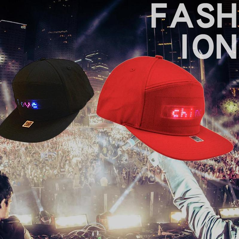 Red/Black Led Hat For Men Women