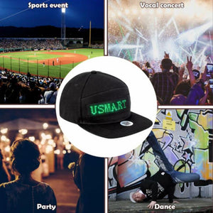 Red/Black Led Hat For Men Women
