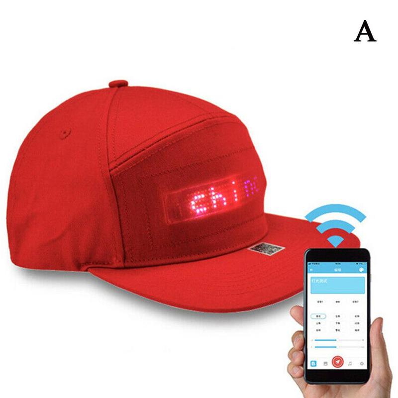 Red/Black Led Hat For Men Women