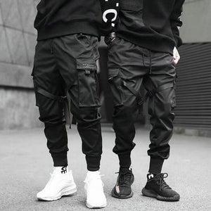 Hip Hop Boy Multi-pocket Elastic Waist Design Harem Pant Men Streetwear