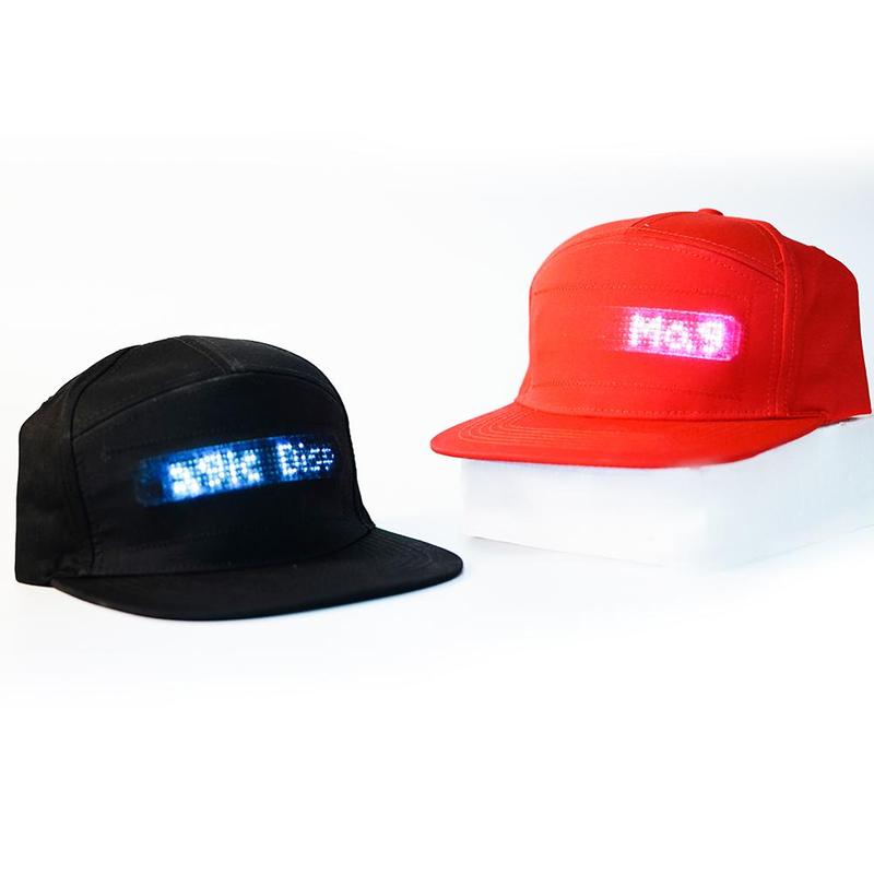 Red/Black Led Hat For Men Women