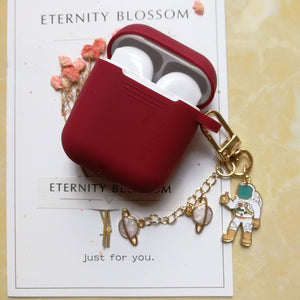 Cosmic Astronaut Spaceman Case for Apple Airpods 1 2  Accessories Case Protective Cover Bag Box Earphone Case Key ring