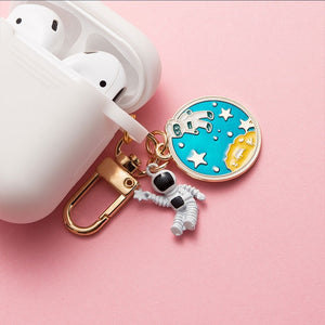 Cosmic Astronaut Spaceman Case for Apple Airpods 1 2  Accessories Case Protective Cover Bag Box Earphone Case Key ring