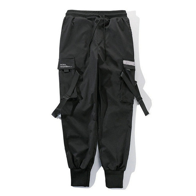 Hip Hop Boy Multi-pocket Elastic Waist Design Harem Pant Men Streetwear