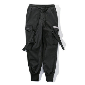 Hip Hop Boy Multi-pocket Elastic Waist Design Harem Pant Men Streetwear