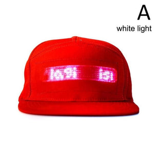 Red/Black Led Hat For Men Women