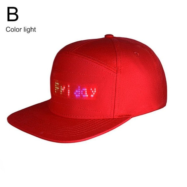 Red/Black Led Hat For Men Women