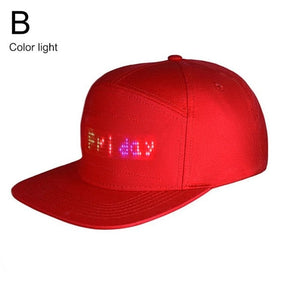 Red/Black Led Hat For Men Women