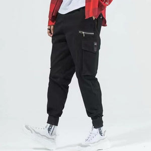 Hip Hop Boy Multi-pocket Elastic Waist Design Harem Pant Men Streetwear
