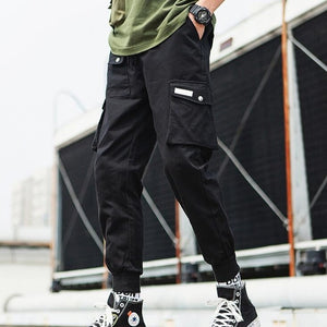 Hip Hop Boy Multi-pocket Elastic Waist Design Harem Pant Men Streetwear