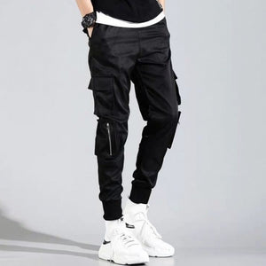 Hip Hop Boy Multi-pocket Elastic Waist Design Harem Pant Men Streetwear