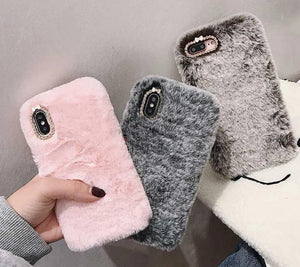 Case Furry fluffy Warm Cover for iPhone Fashion Lady
