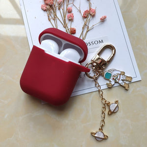 Cosmic Astronaut Spaceman Case for Apple Airpods 1 2  Accessories Case Protective Cover Bag Box Earphone Case Key ring