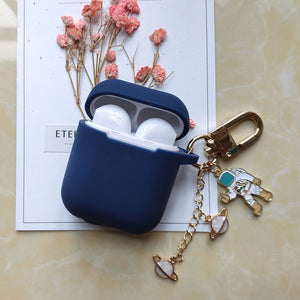 Cosmic Astronaut Spaceman Case for Apple Airpods 1 2  Accessories Case Protective Cover Bag Box Earphone Case Key ring