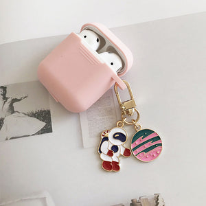 Cosmic Astronaut Spaceman Case for Apple Airpods 1 2  Accessories Case Protective Cover Bag Box Earphone Case Key ring
