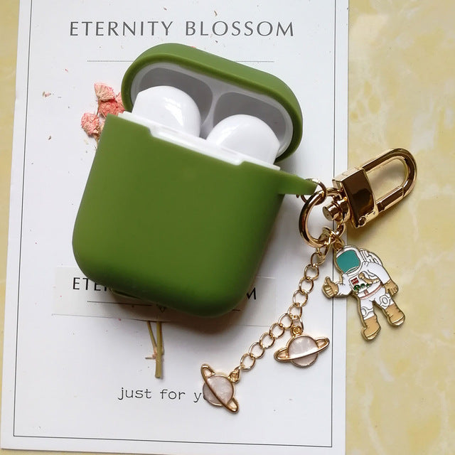 Cosmic Astronaut Spaceman Case for Apple Airpods 1 2  Accessories Case Protective Cover Bag Box Earphone Case Key ring