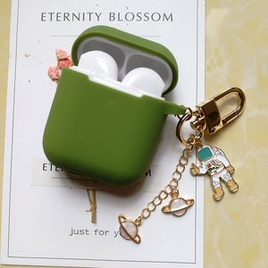 Cosmic Astronaut Spaceman Case for Apple Airpods 1 2  Accessories Case Protective Cover Bag Box Earphone Case Key ring