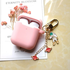 Cosmic Astronaut Spaceman Case for Apple Airpods 1 2  Accessories Case Protective Cover Bag Box Earphone Case Key ring