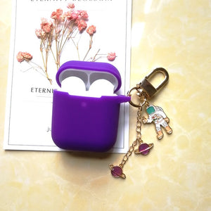 Cosmic Astronaut Spaceman Case for Apple Airpods 1 2  Accessories Case Protective Cover Bag Box Earphone Case Key ring