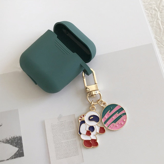 Cosmic Astronaut Spaceman Case for Apple Airpods 1 2  Accessories Case Protective Cover Bag Box Earphone Case Key ring